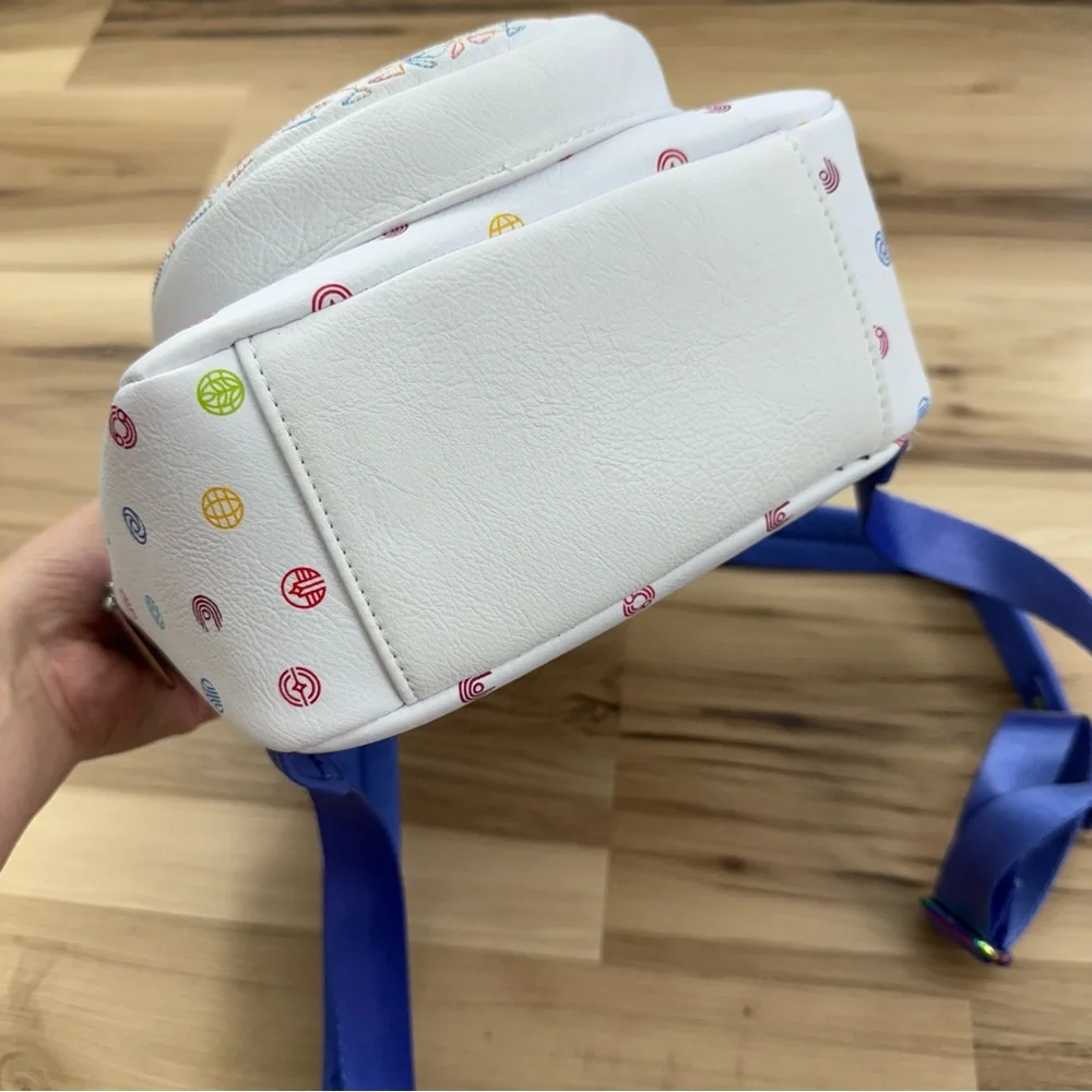 Disney EPCOT 40 Loungefly White and Purple Kids Backpack